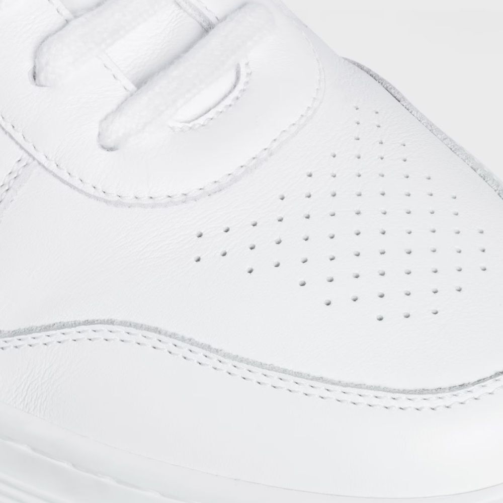 CELINE BLOCK SNEAKERS 50mm WEDGE OUTSOLE IN CALFSKIN Optic White Size 39 - Picture 5 of 10